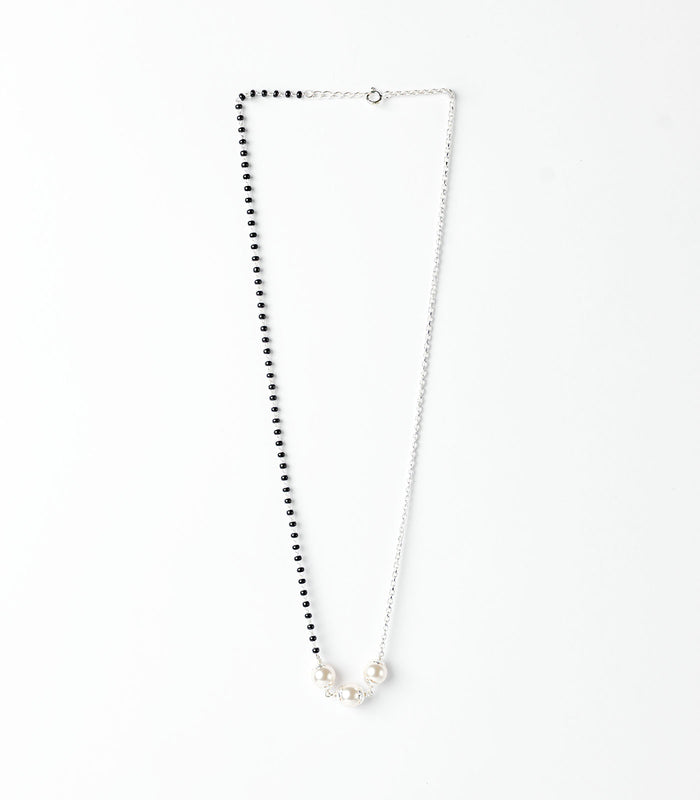 Dual Style Triple Pearl Mangalsutra (Silver)