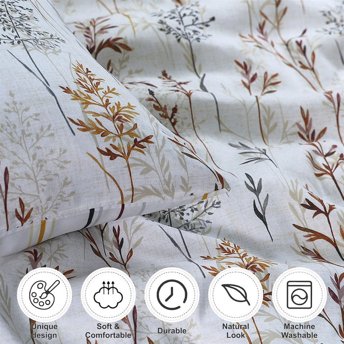 Duvet Cover Sets - Microfiber Printed Reversible Duvet Cover Sets