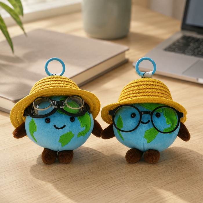 Earth Explorer plush bag charm by OddJoy