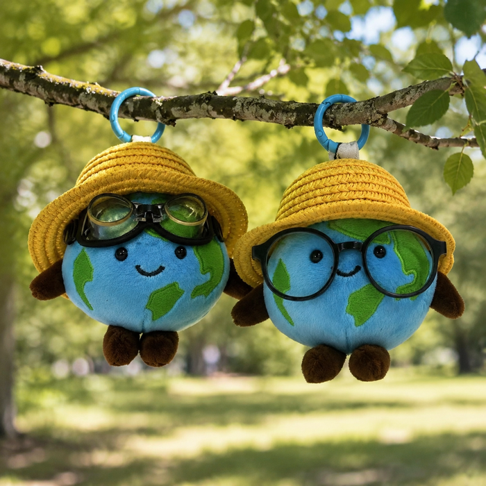 Earth Explorer plush bag charm by OddJoy
