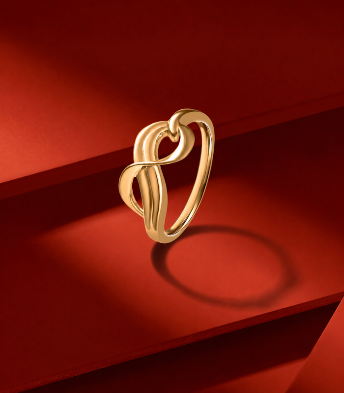 Elegant Infinity Gold Finger Ring