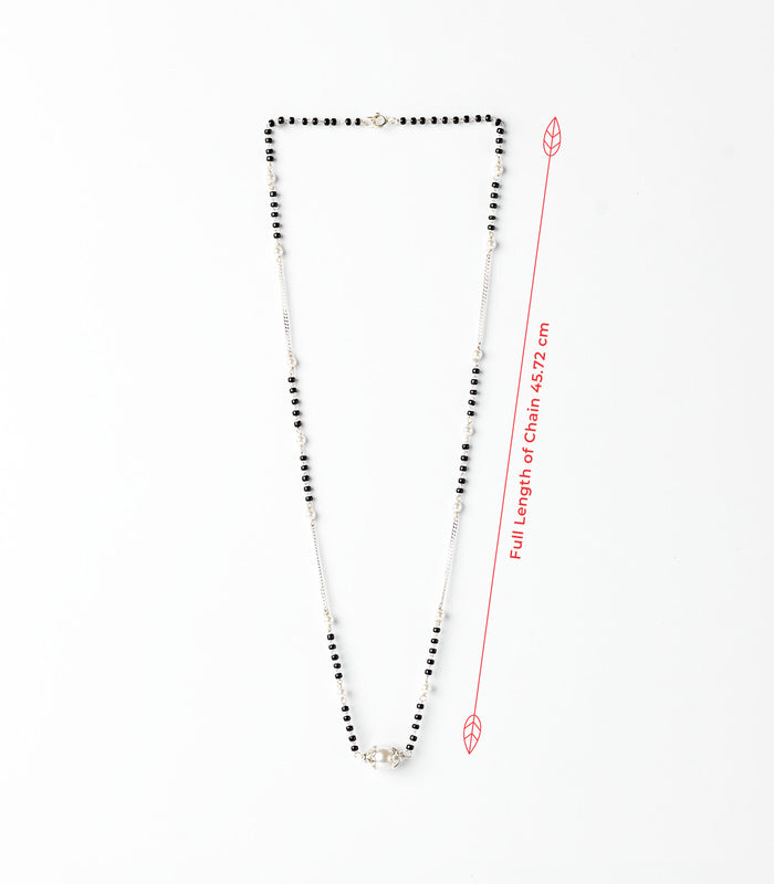 Elegant Pearl Mangalsutra (Silver)