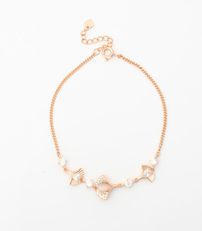 Elegant Rose Gold Bracelet (Silver)