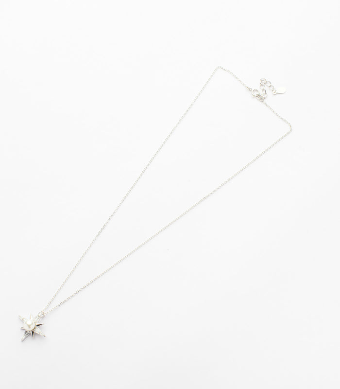 Elegant Star With Pearl Necklace (Silver)
