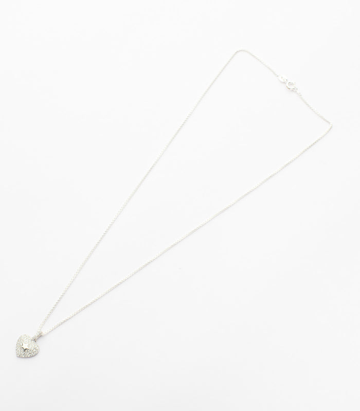 Estrella Heart Necklace Set (Silver)