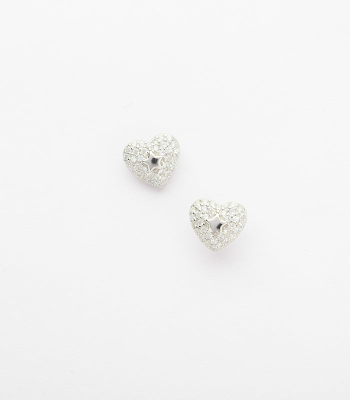 Estrella Heart Necklace Set (Silver)