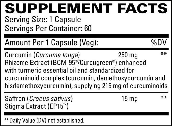 EuroMedica Saffron Mood Support Ingredients