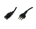 EXTREME PSC2 CAVO CORRENTE PROFESSIONALE IT 2 MT CON SPINA CORRENTE MASCHIO (ITALIANA) E SPINA CORRENTE VDA - TechSoundSystem.com