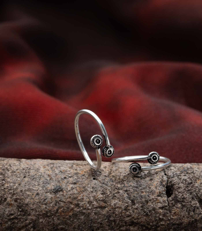 Fancy Toe Rings (Silver)