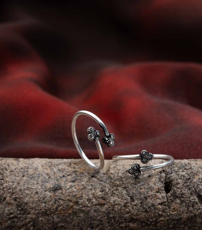 Fancy Toe Rings (Silver)