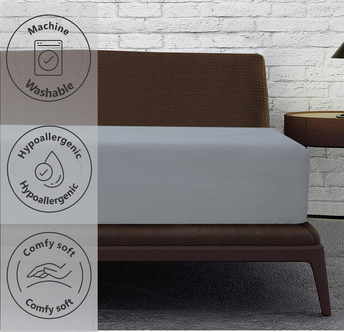 Fitted Sheet Deep fit 12''/30cm Microfiber Easy Care - Ultra Soft Brushed Wrinkle and Fade Resistance