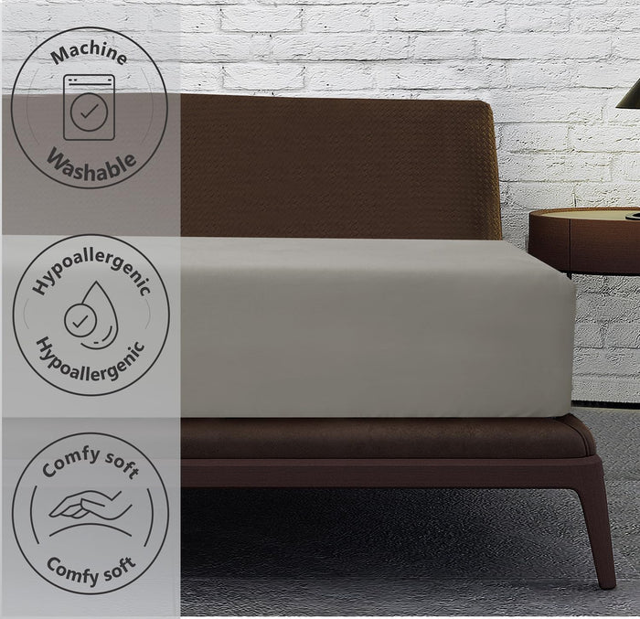 Fitted Sheet Deep fit 12''/30cm Microfiber Easy Care - Ultra Soft Brushed Wrinkle and Fade Resistance