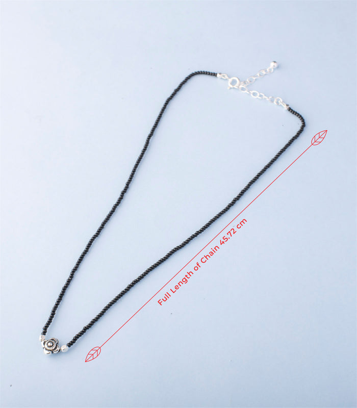 Floral Antique Mangalsutra (Silver)