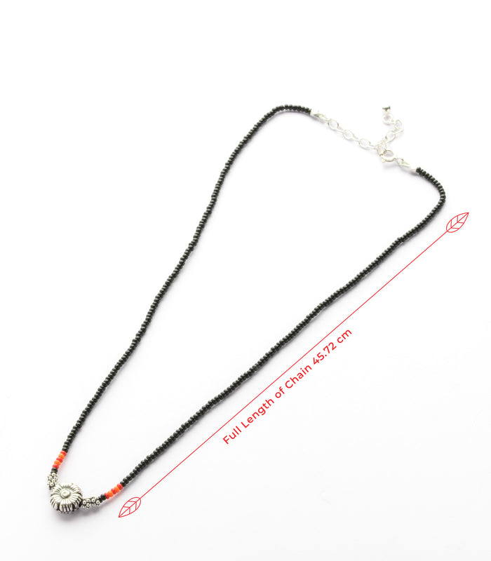 Floral Antique Mangalsutra (Silver)