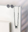 Floral Charm Mangalsutra Set (Silver)