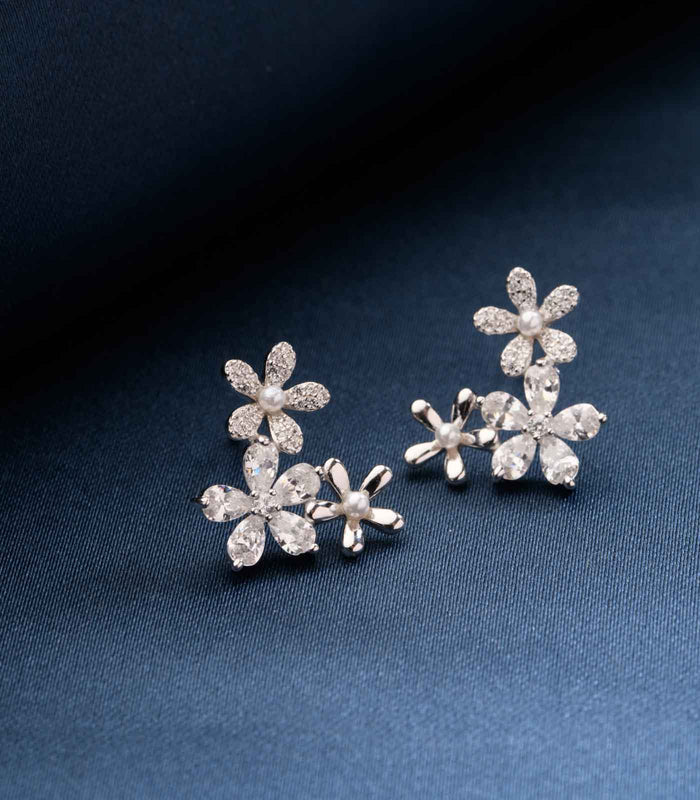 Floral Cuff Tops (Silver)