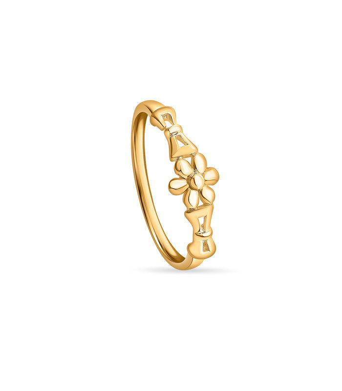 Floral Feel Gold Finger Ring