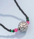 Floral Orb Antique Mangalsutra (Silver)