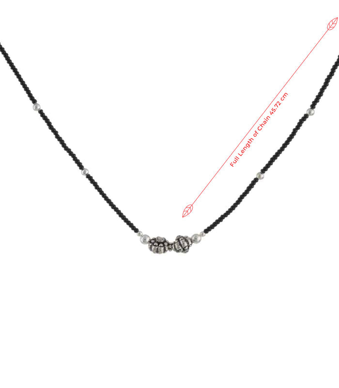 Floral Shape Mangalsutra (Silver)