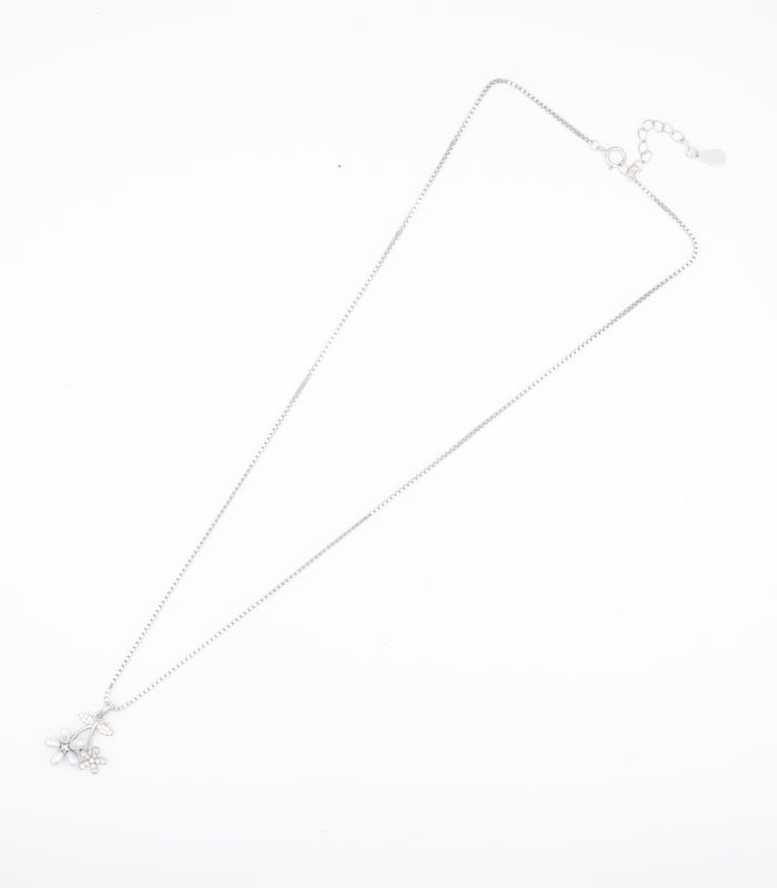 Flower Necklace (Silver)