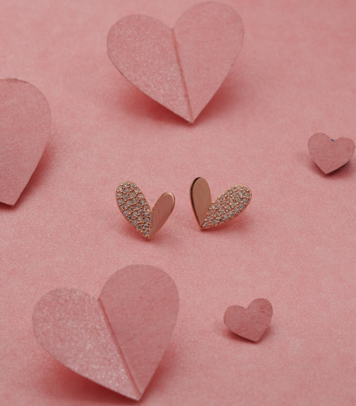 Flying Heart Earrings (Silver)