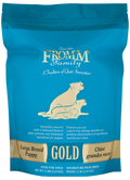 Package of Fromm Family Gold Large Breed Puppy food on a white background