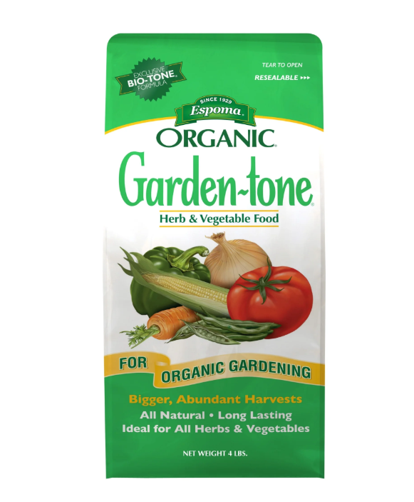 Espoma Organic Garden-tone Herb & Vegetable Food packaging on a white background