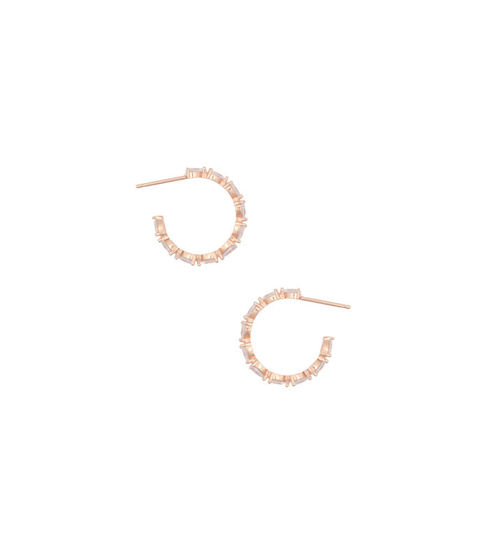 Garland Of Stones Gold Color Earrings (Silver)
