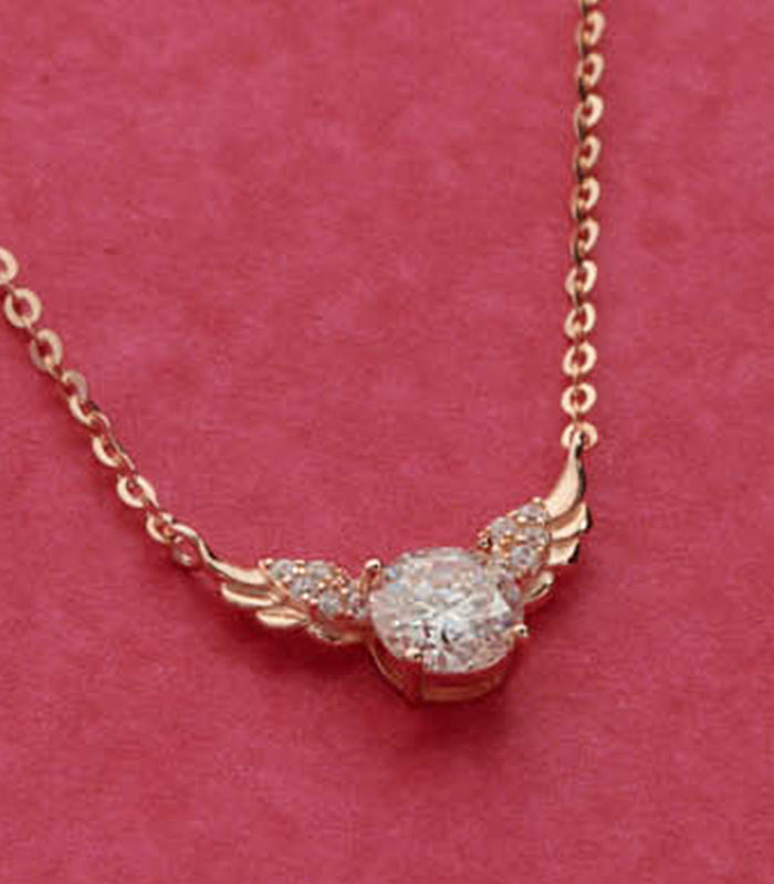 Gold Coloured Flying Sphere Necklace (Silver)