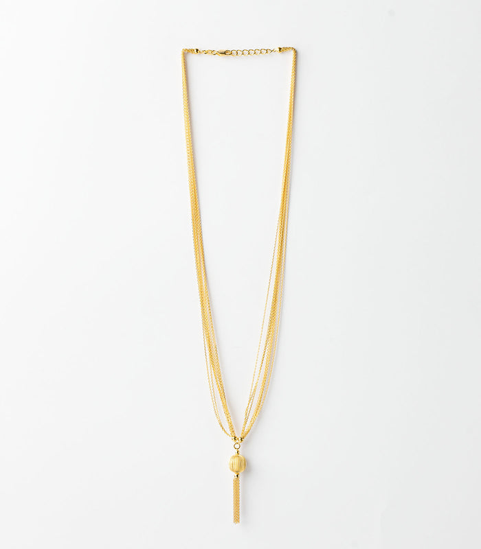 Gold Polished Charm Necklace (Silver)