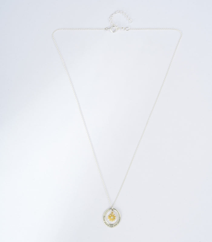 Golden Flower Necklace (Silver)