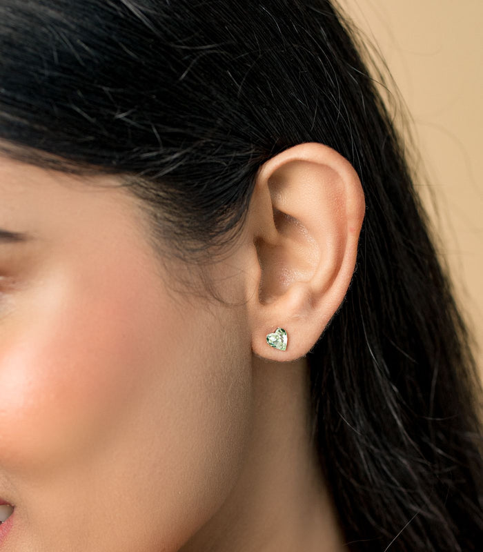 Green Crystal Tops (Silver)
