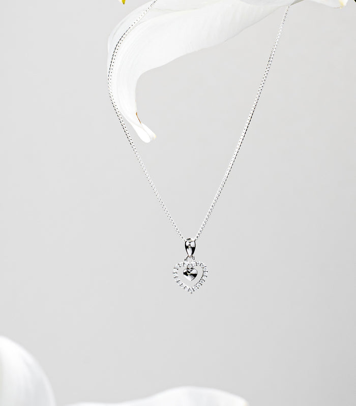 Heart Shaped Necklace (Silver)