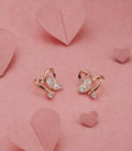 Heart Shaped Rose Gold Earrings
