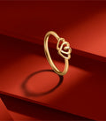 Heart Silhouette Gold Finger Ring