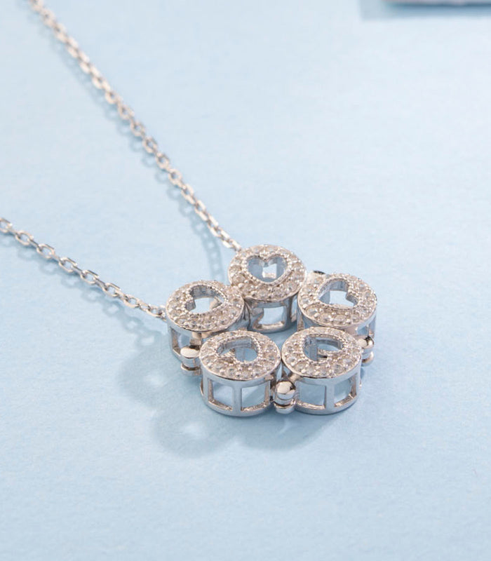 Heart Wheel Chain Pendant (Silver)