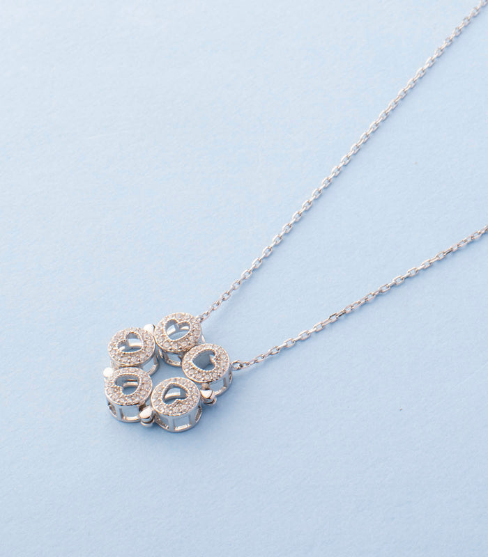 Trendy Tone Chain Pendant (Silver)