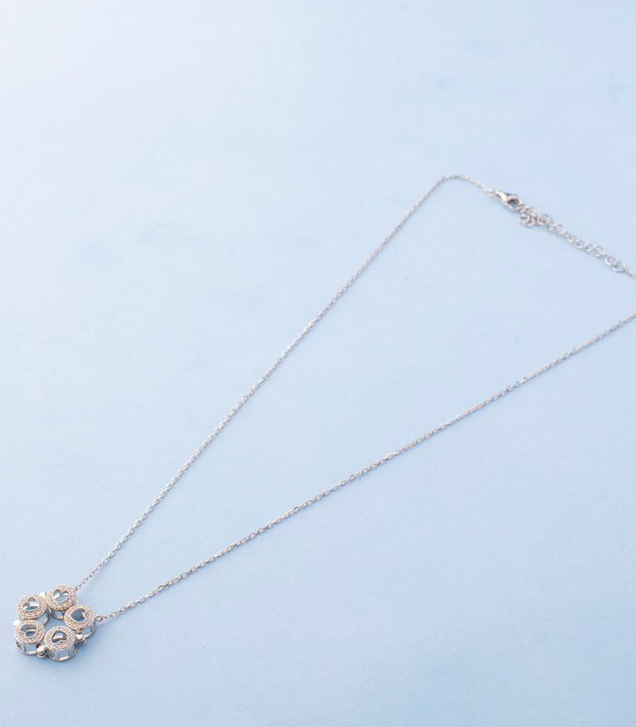 Trendy Tone Chain Pendant (Silver)