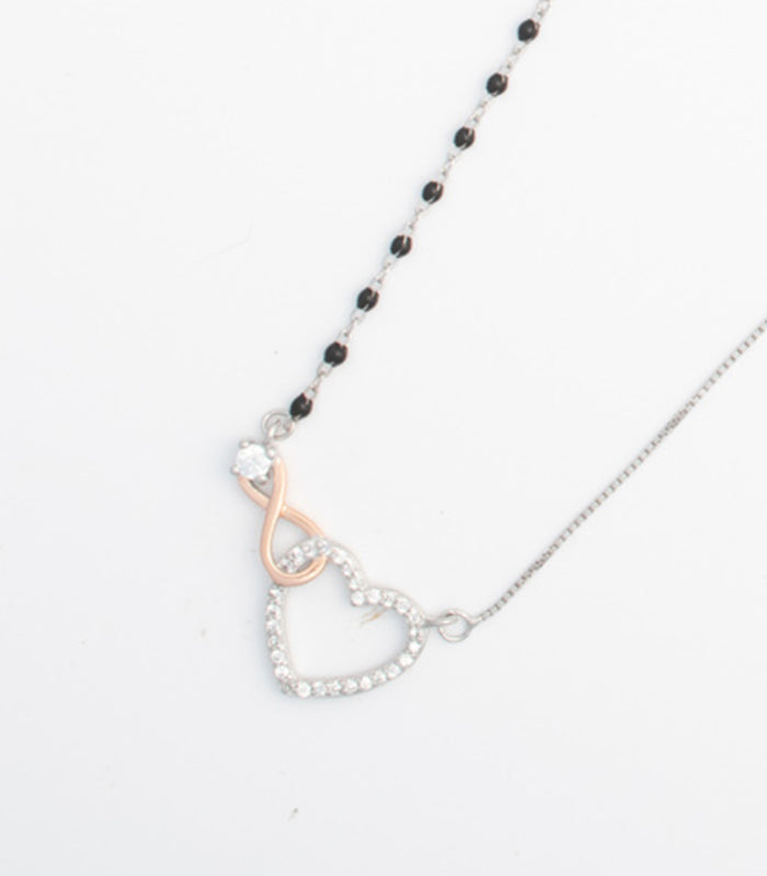 Infinity Heart Mangalsutra (Silver)