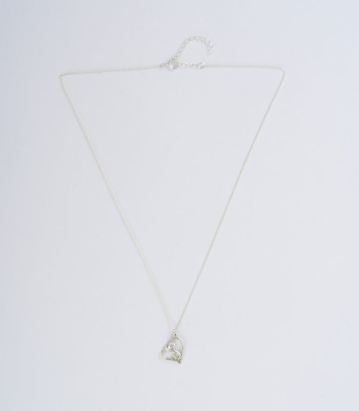 Infinity Heart Necklace (Silver)