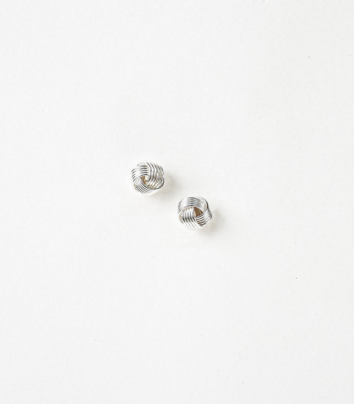 Interlocked Round Orbits Silver Tops (Silver)