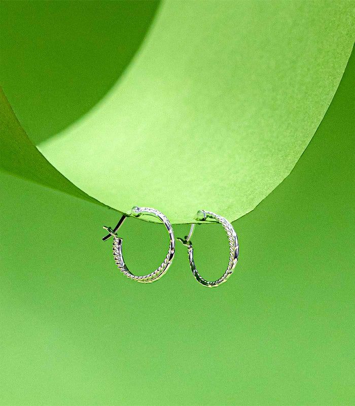Interwined Hoops Earrings (Silver)