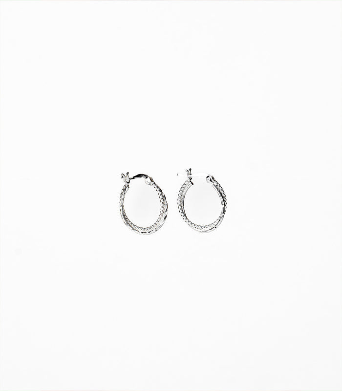 Interwined Hoops Earrings (Silver)