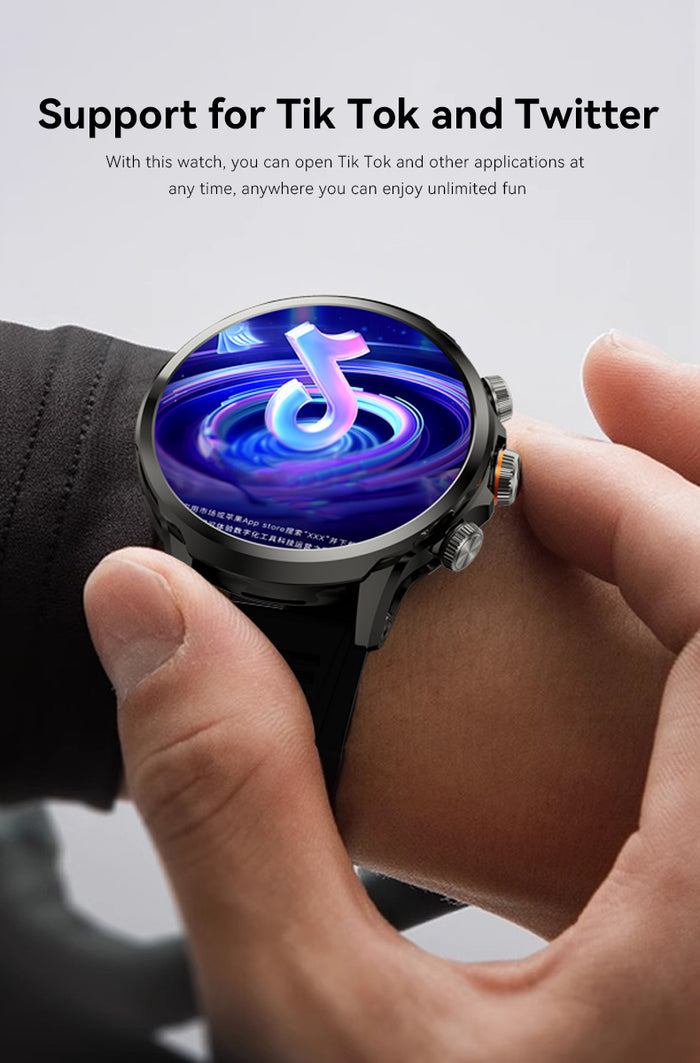 J18 Smart Watch – SIM Card Support, Heart Rate, SpO2 & Sleep Monitor, TikTok Compatible, 7-Day Battery