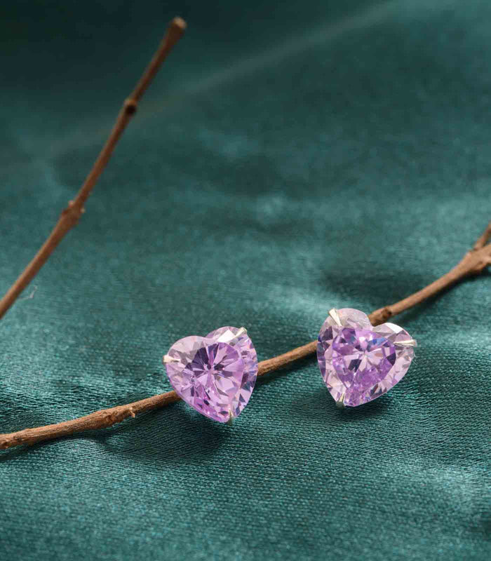 Lavender Heart Tops (Silver)