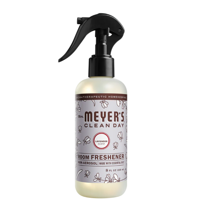 Meyer's Clean Day room freshener spray bottle on a white background