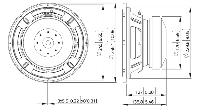 Lavoce SSF102.50L subwoofer da 10” 8 Ohm 800W