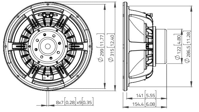 Lavoce WAN123.00-8 woofer da 300mm 8 Ohm 1000W