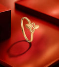 Leaf Duo Gold Finger Ring