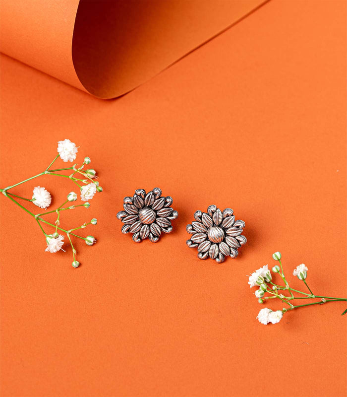 Leafy Core Oxidized Tops (Silver)